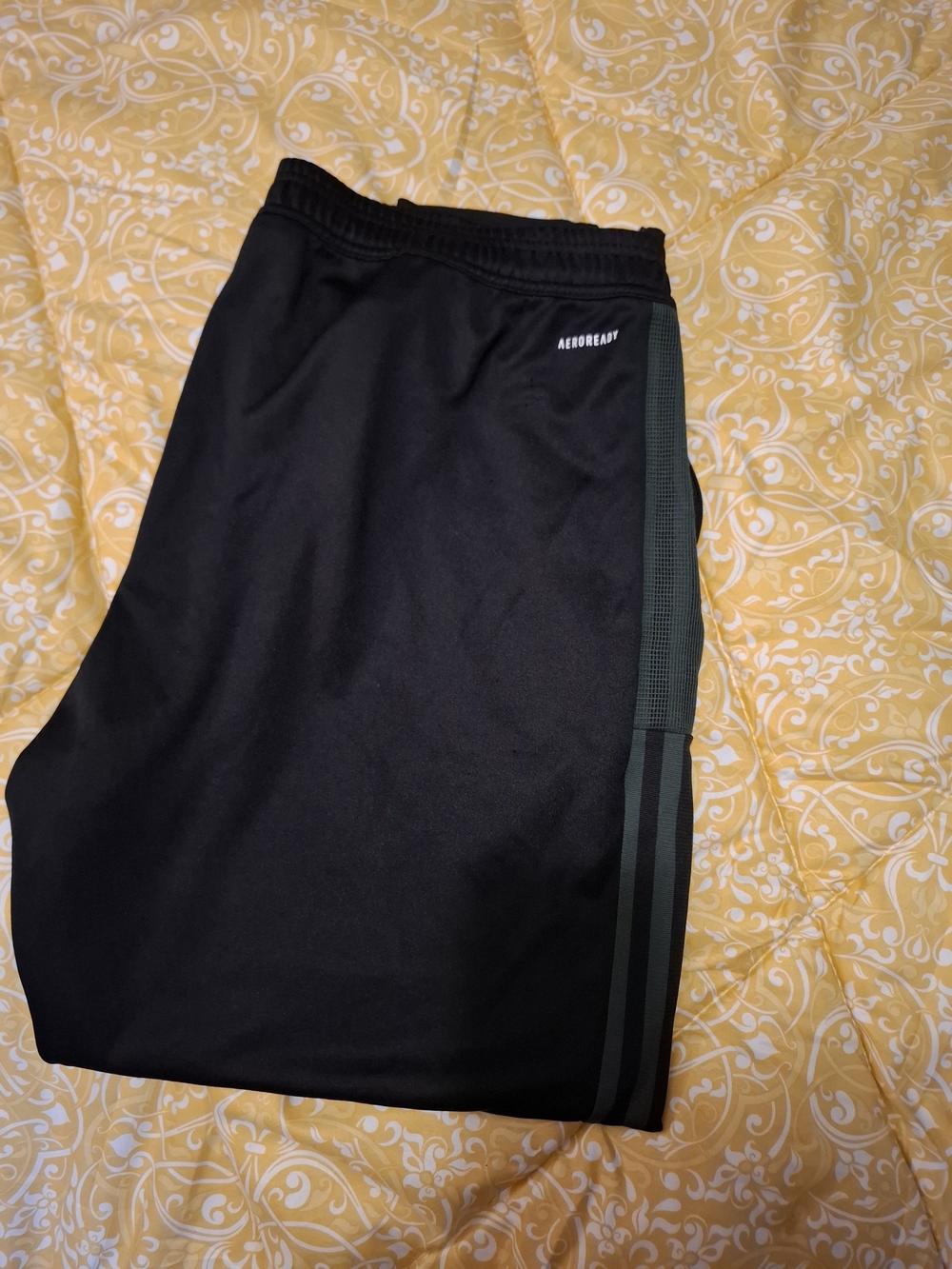 Adidas Black Joggers with Dark Grey Side Stripes